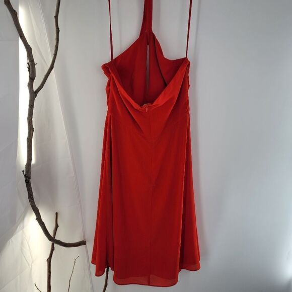 L'agence lightweight red crepe halter dress - Picture 7 of 10